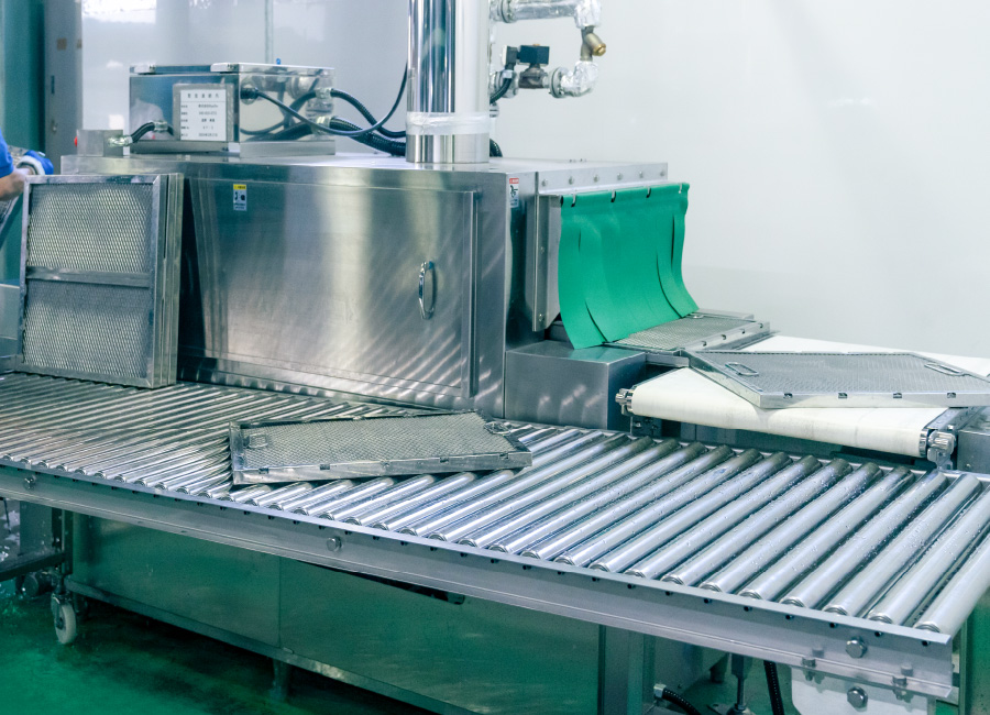 グリスフィルター洗浄ライン